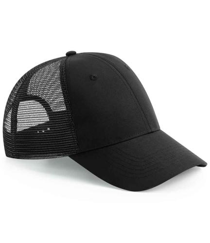 Beechfield Recycled 6 Panel Snapback Trucker Cap - BLK - ONE